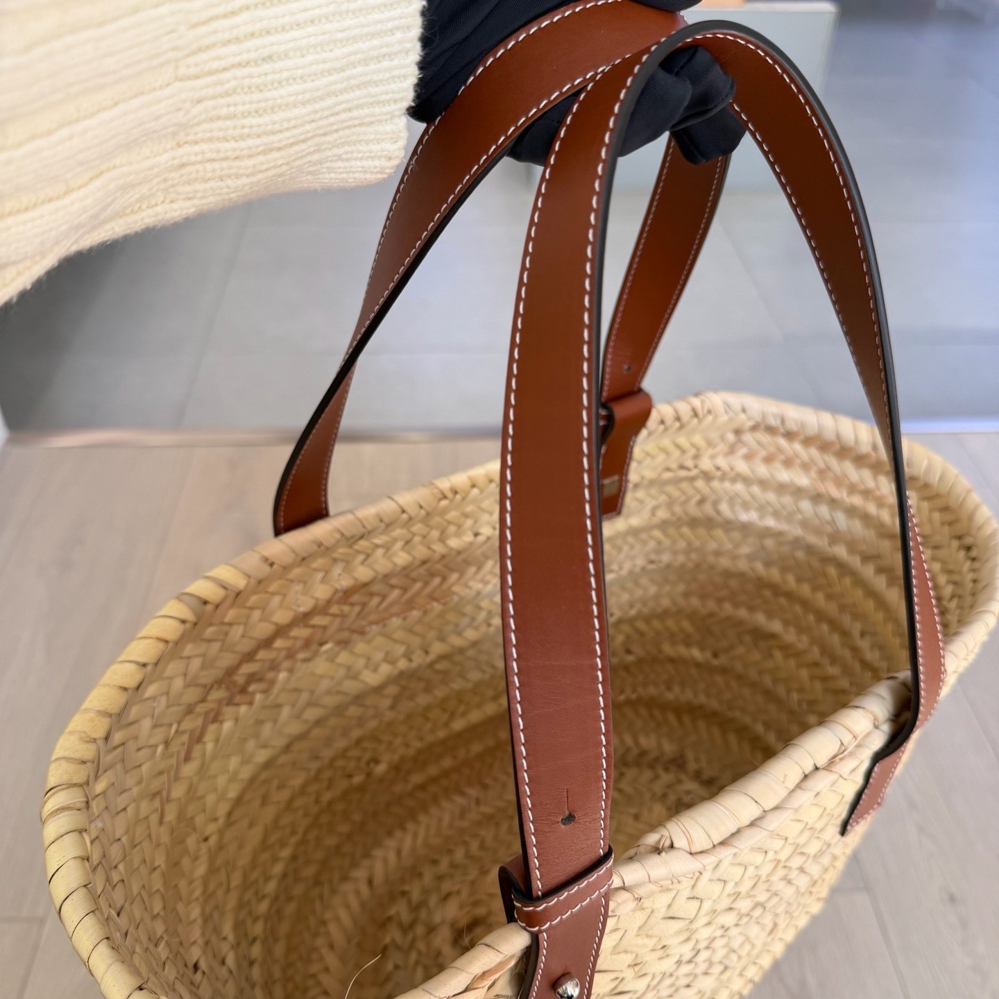 Loewe Pre-Owned Authentic Picotin Tote Bag Base length 28 cm Straw