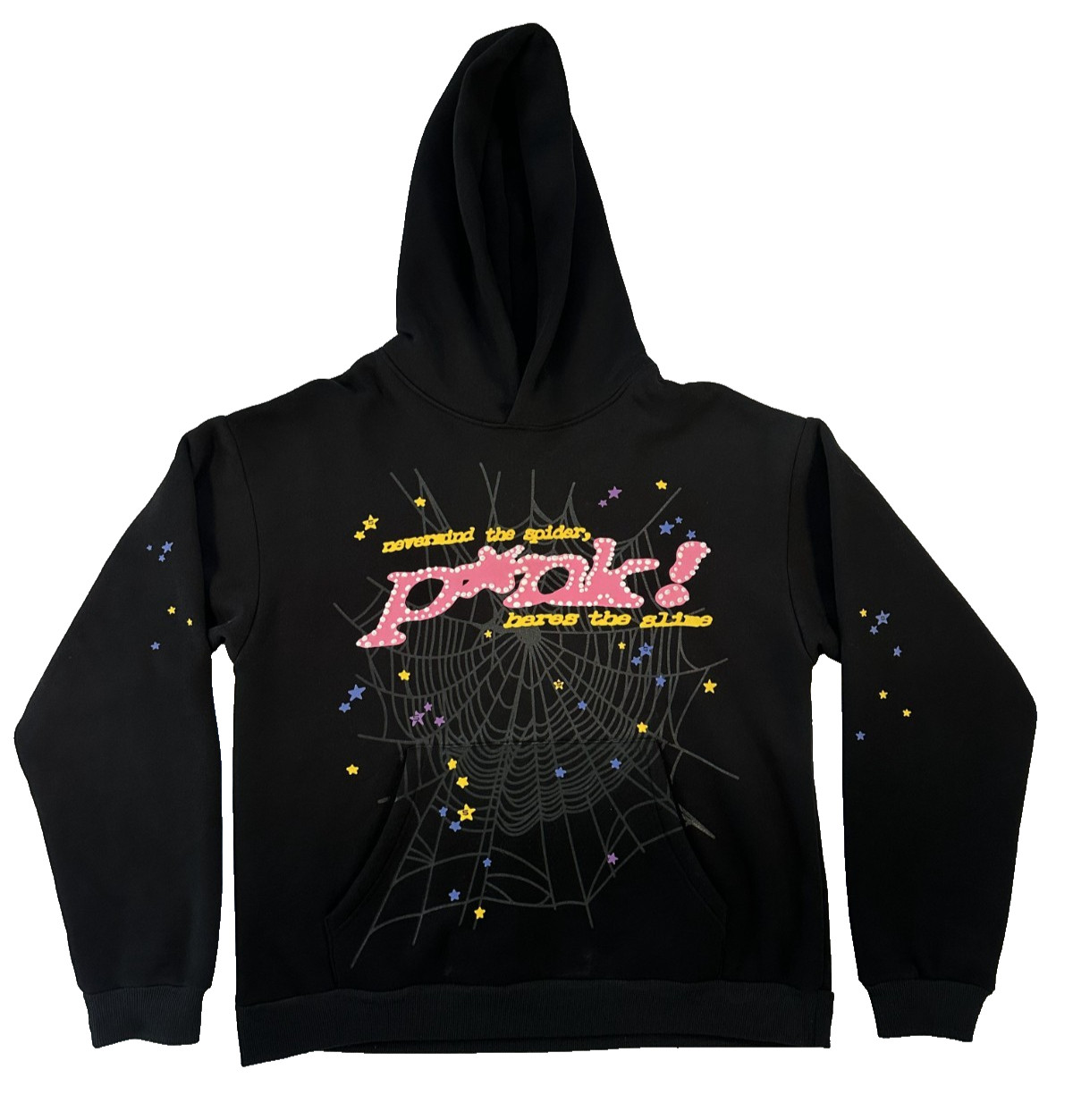 Sp5der Worldwide Hoodie Large P*nk Black Pink Spider Young Thug Slime Sweater