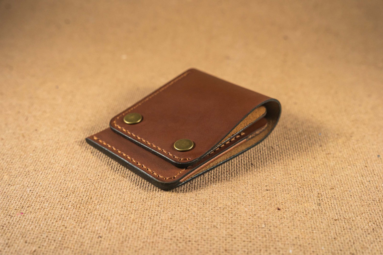 Leather Flap Wallet for Men Handmade Full Grain Classic Wallet Gift For Husband
