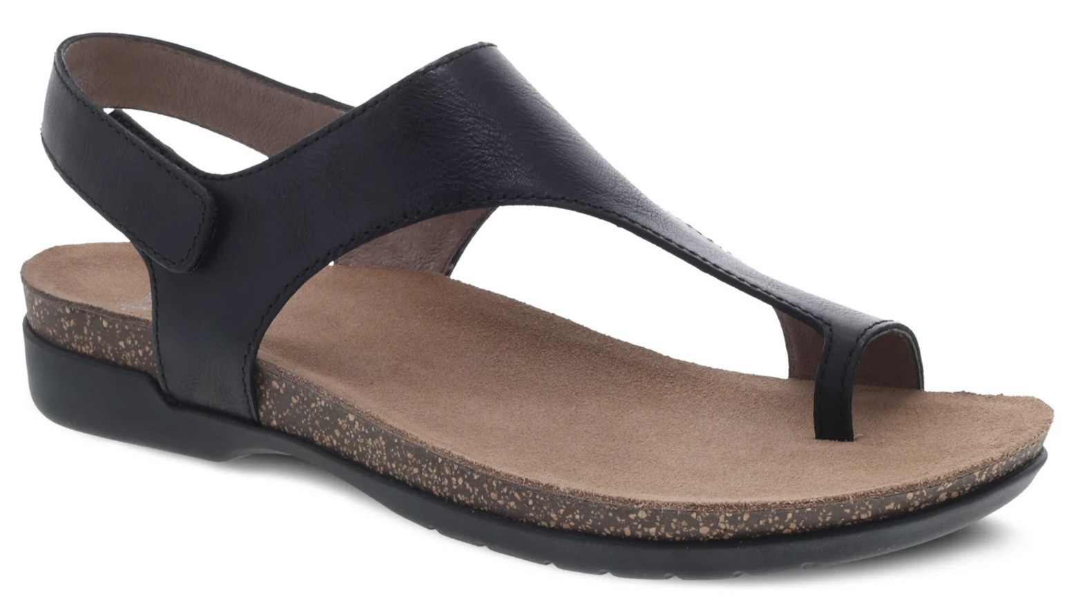 Dansko Women’s Reece Black Waxy Burnished Sandal (Select Size)