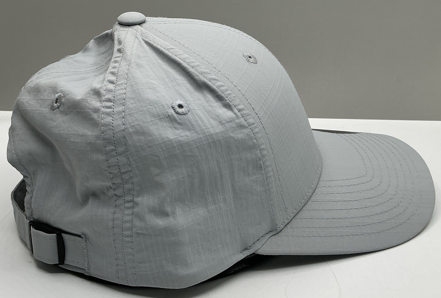 No Bad Ideas NBI Nylon Check 6 Panel Adjustable Gray Cap Hat L07084