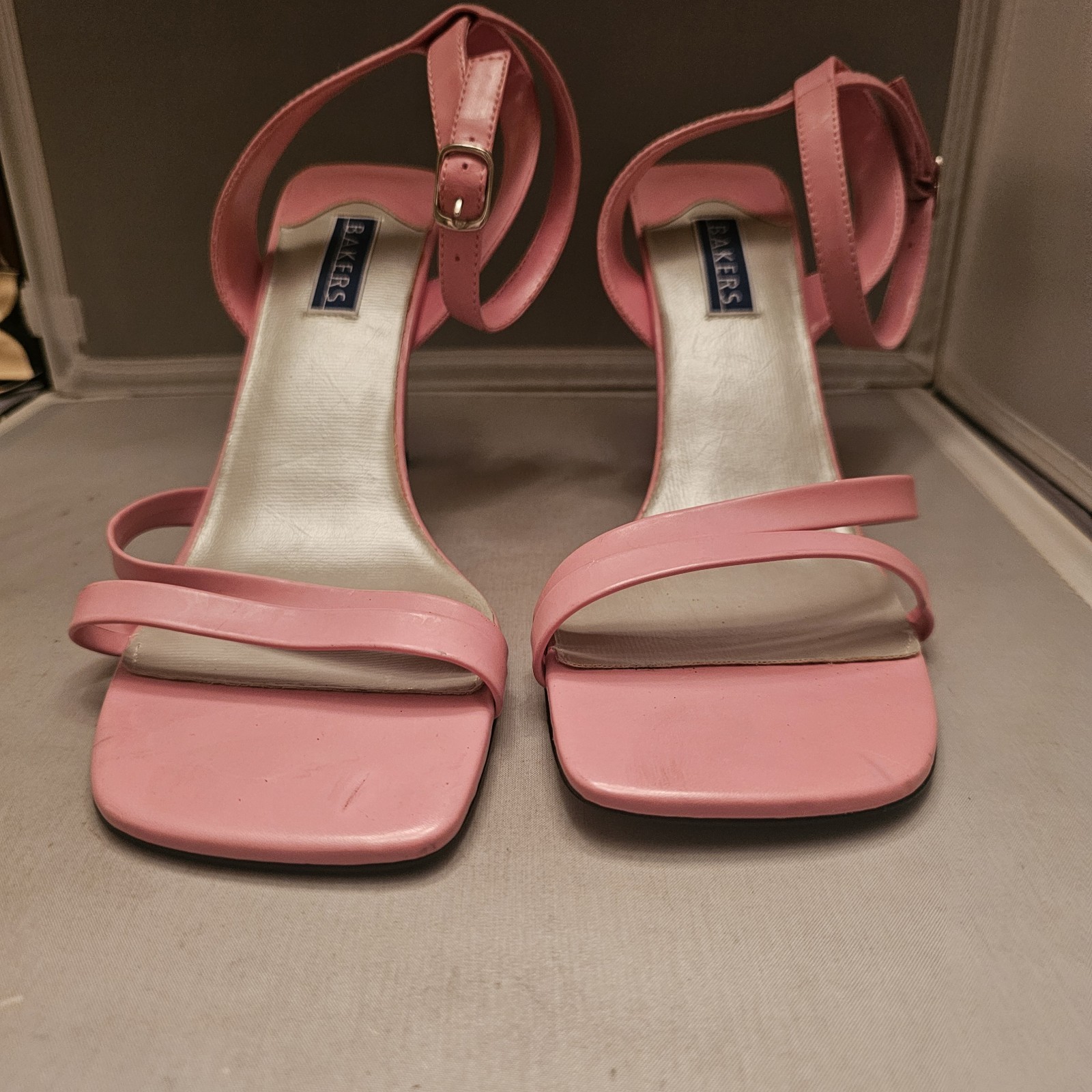 Bakers “Maribella II” Pink 3.75″ High Heels Size 11 B Strappy See Pictures