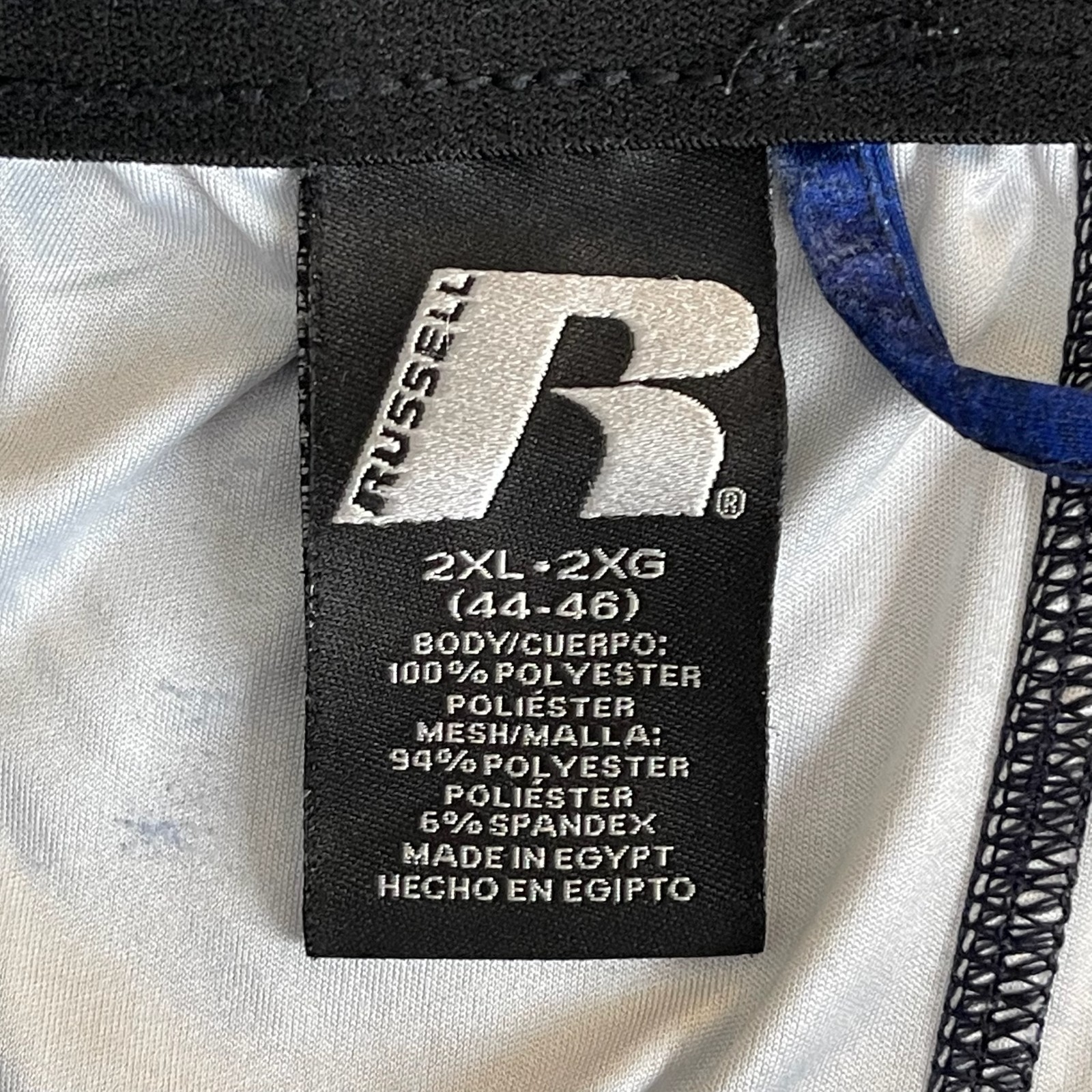 Russell Men’s Blue Elastic Waist Basketball Workout Gym Shorts Size 2XL 44-46