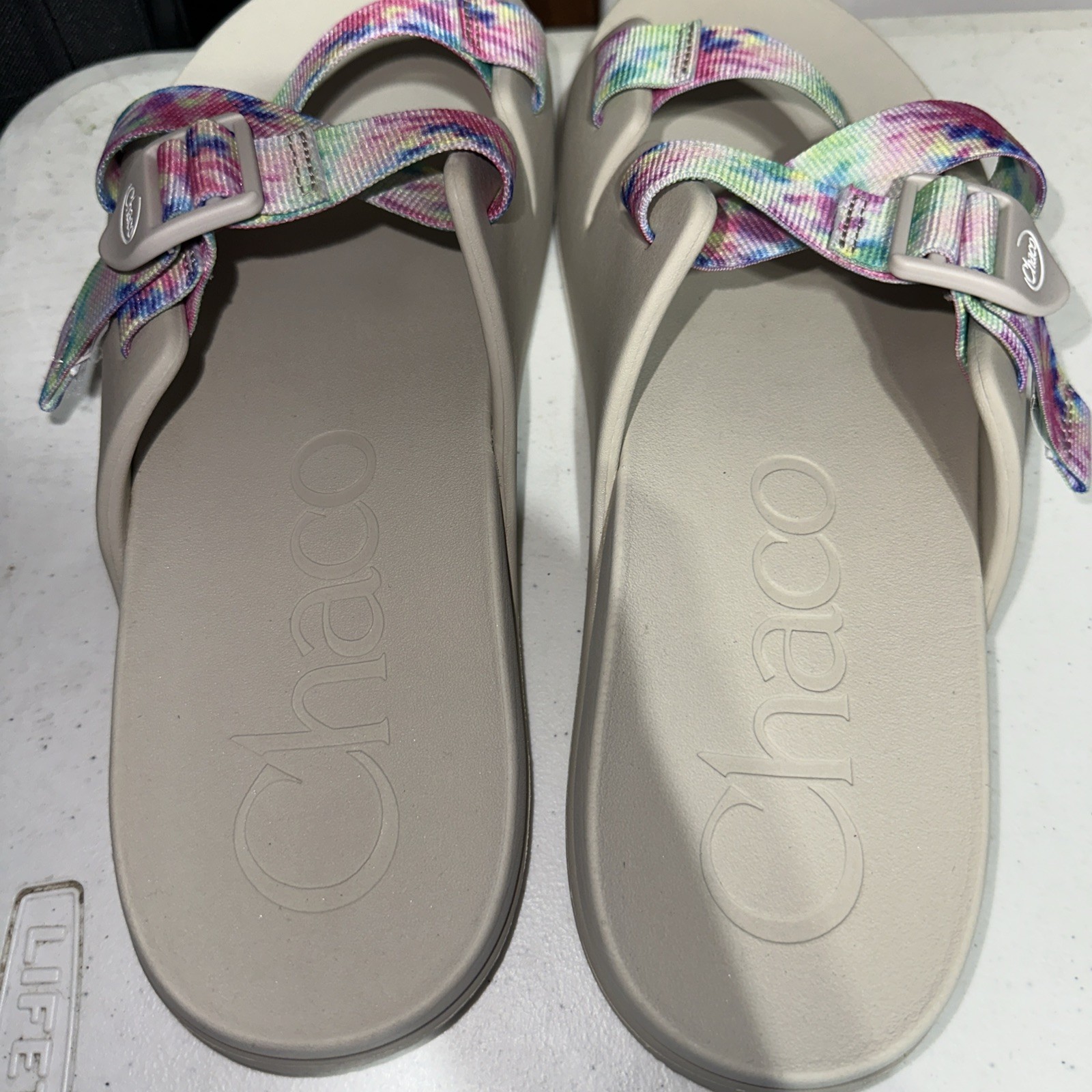 Chaco Chillos Adjustable Tie Dye Slide Sandals Women’s Size 12