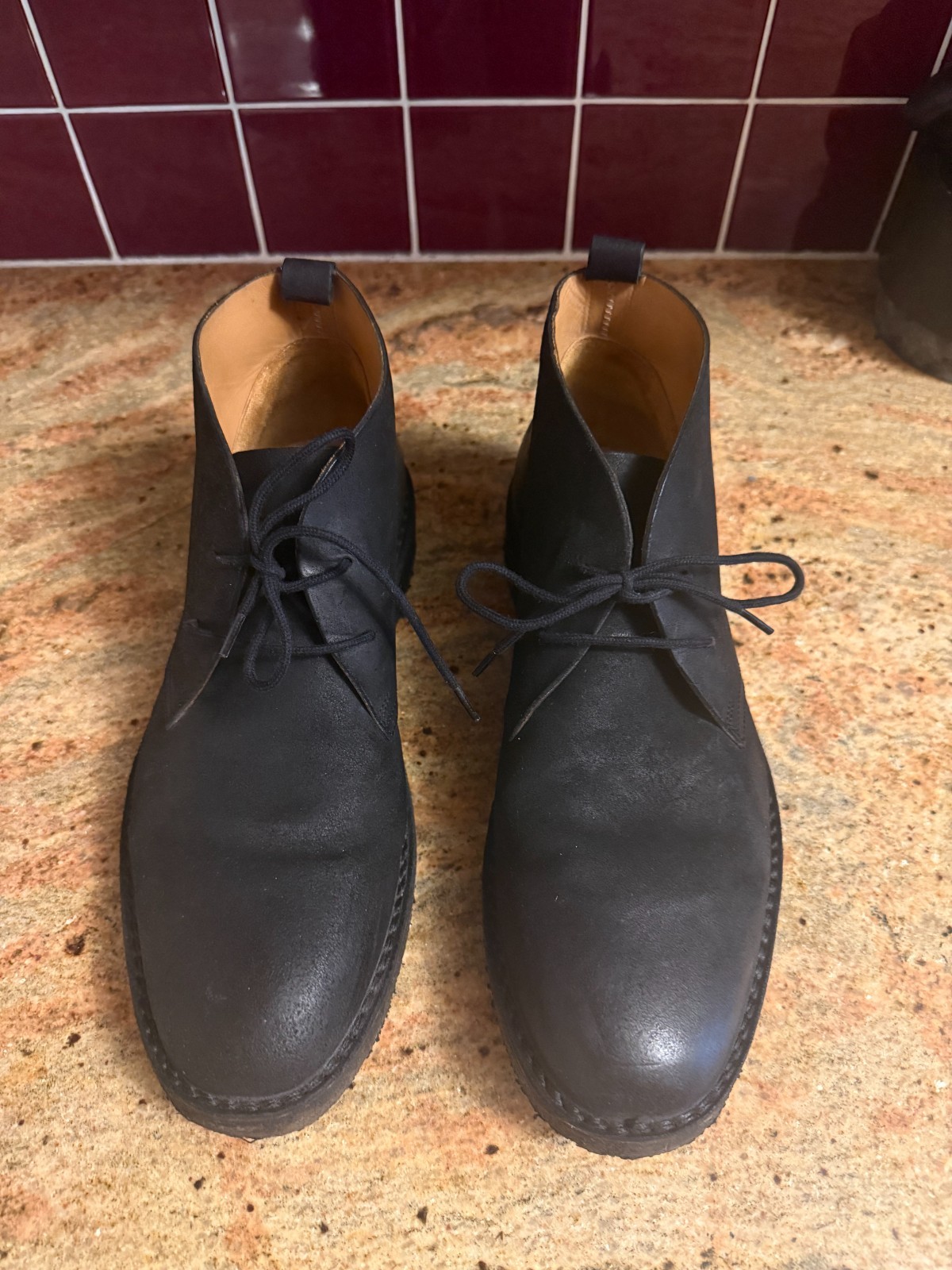 Vince Camuto Men’s Black Chukka Desert Boots US 11.5 Made in Portugal