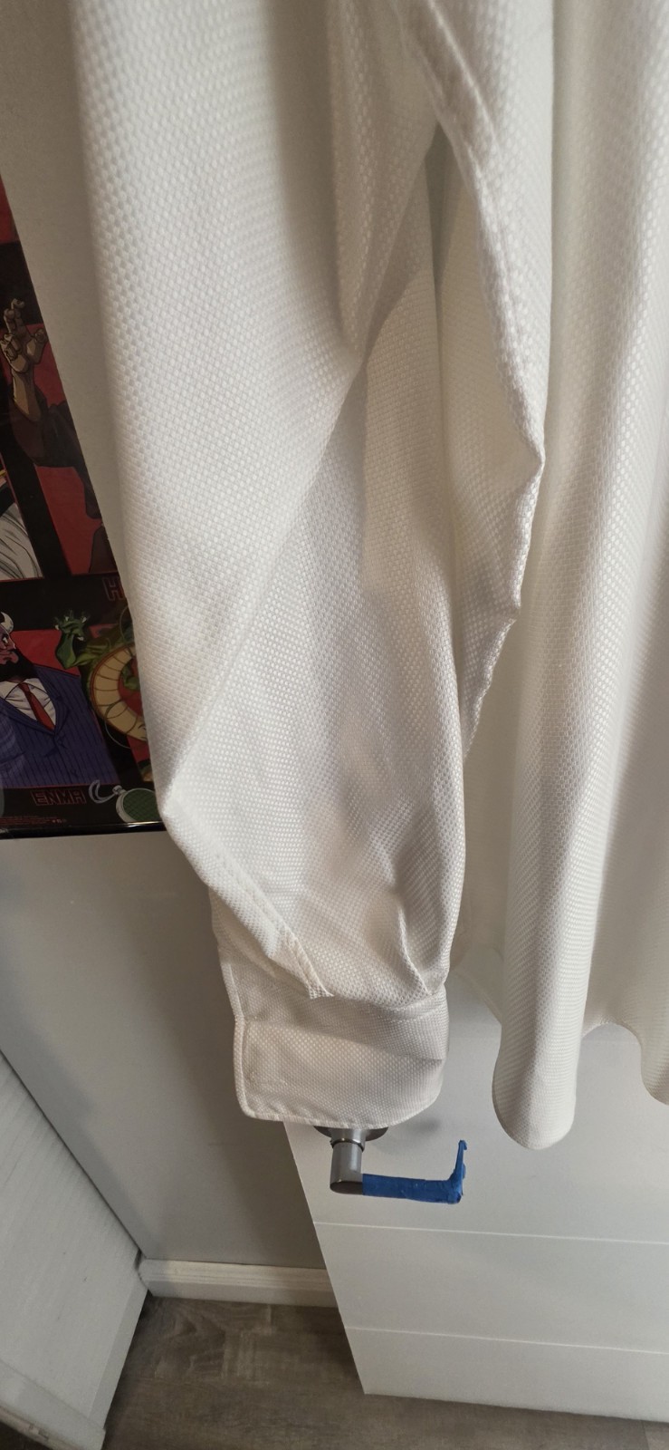 Brioni Men’s White Textured Dress Shirt Size 17 Made in Italy Luxury Cotton