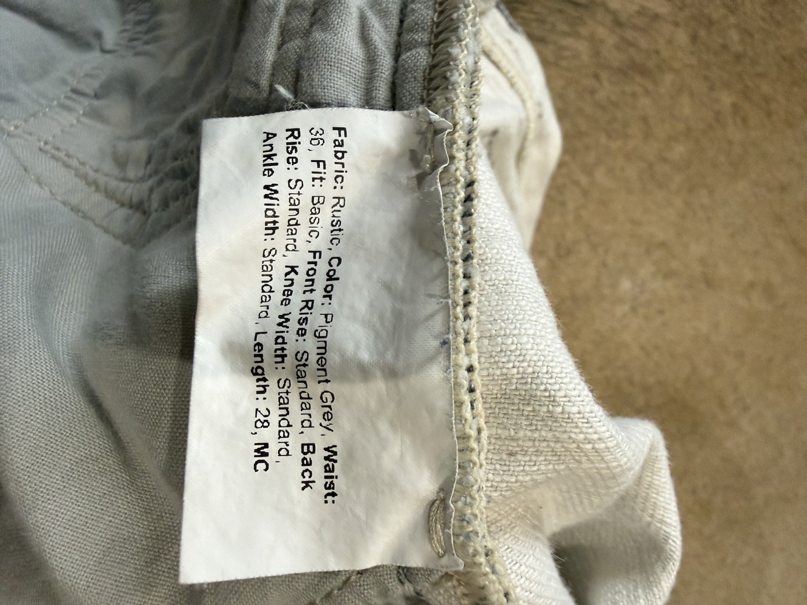 Todd Shelton Men’s Gray Straight Mid Rise Denim Jeans *Read Below*