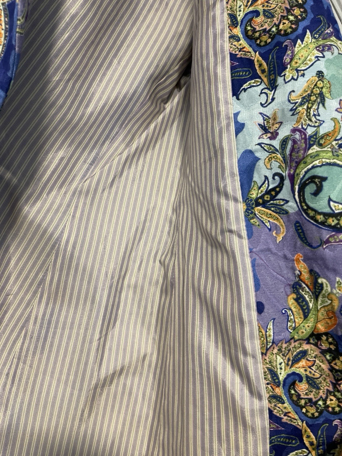 ETRO Milano Paisley Blazer IT 40 Made in Italy Blue Cotton Luxury Jacket