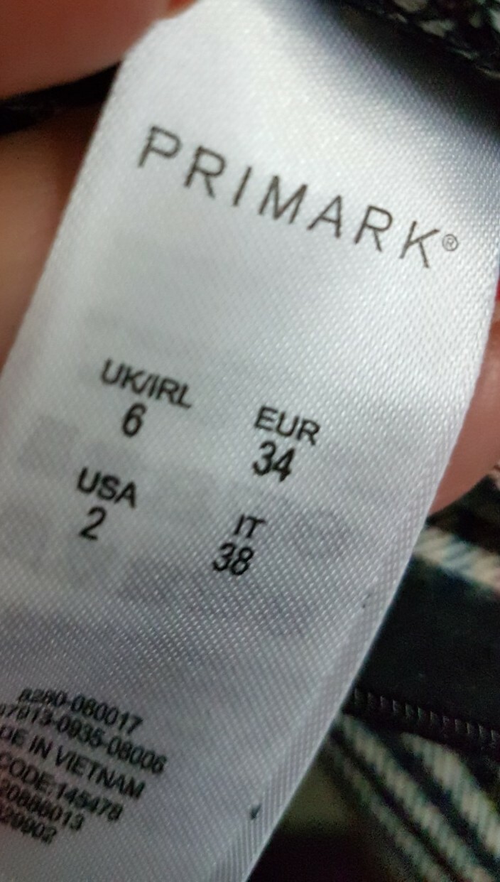 BNWT PRIMARK CHECK DOG TOOTH DRESS SIZE 6UK MULTI COLOURED SEE