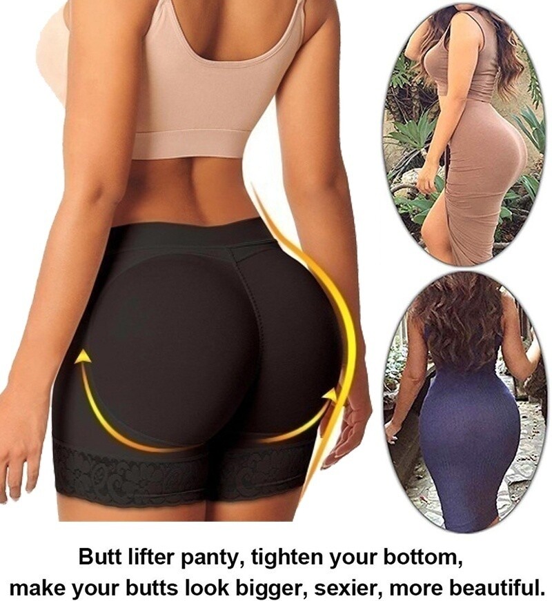 Women Seamless Lace Butt Lifter Underwear Removble Pad Hip Enhancer Body Shaper