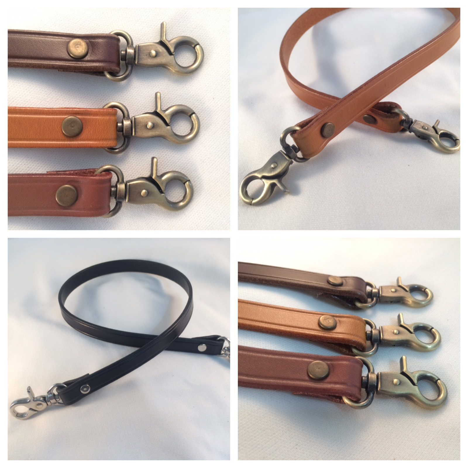 1″ Cowhide Leather Cross Body or Shoulder Bag Purse Straps 7 lengths + 4 Colors