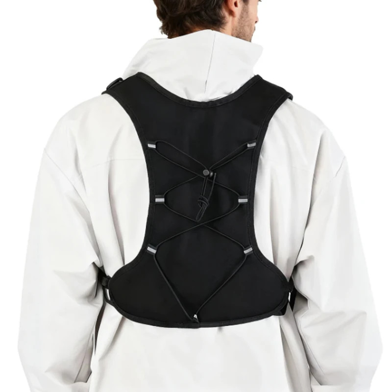 Reflective Design Chest Pack Outdoor Sports Tactical Vest Backpack Hip-hop Stree