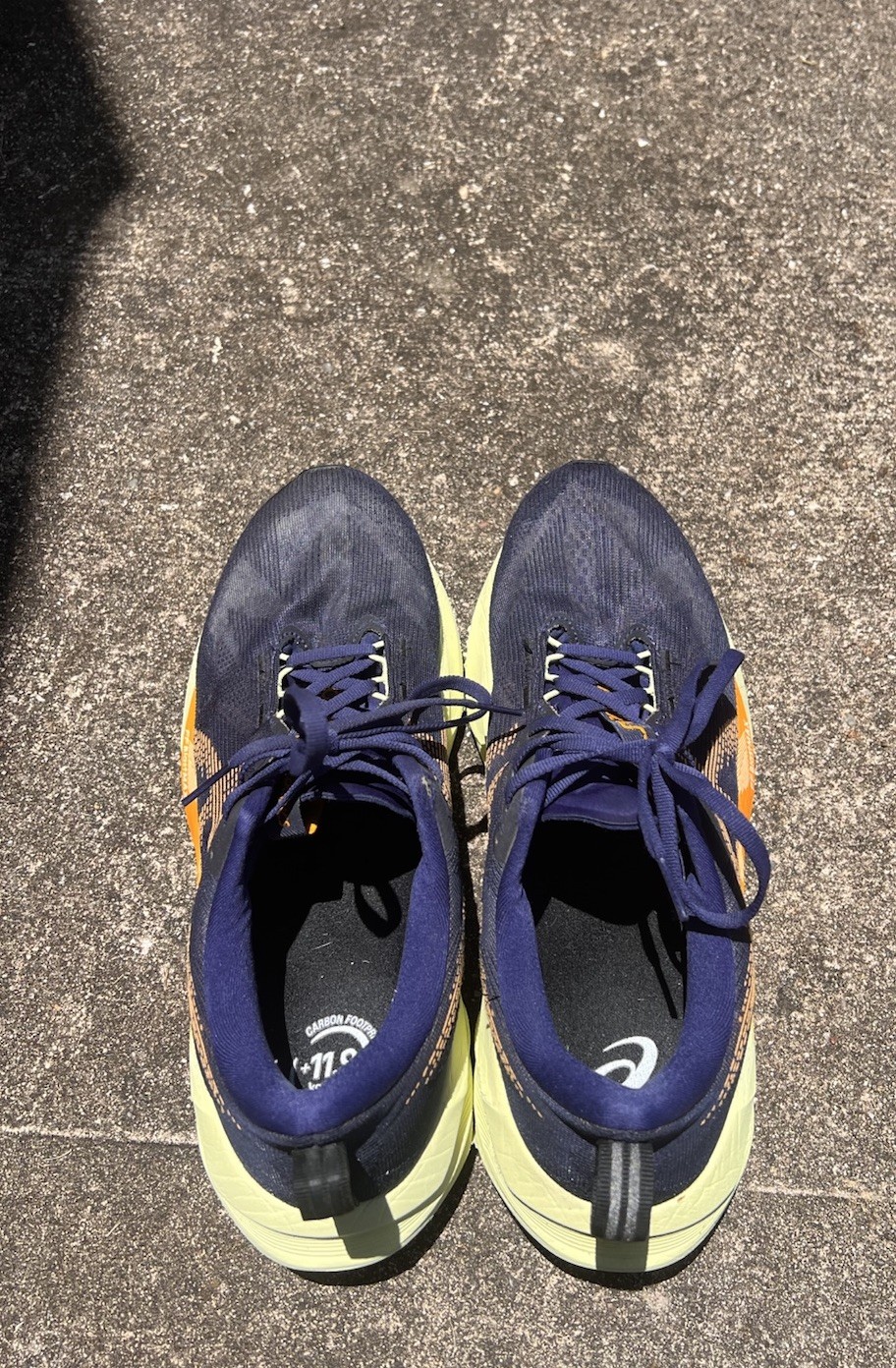 ASICS Novablast 5 Navy Blue Indigo/Amber Men’s Running Shoes Size 10