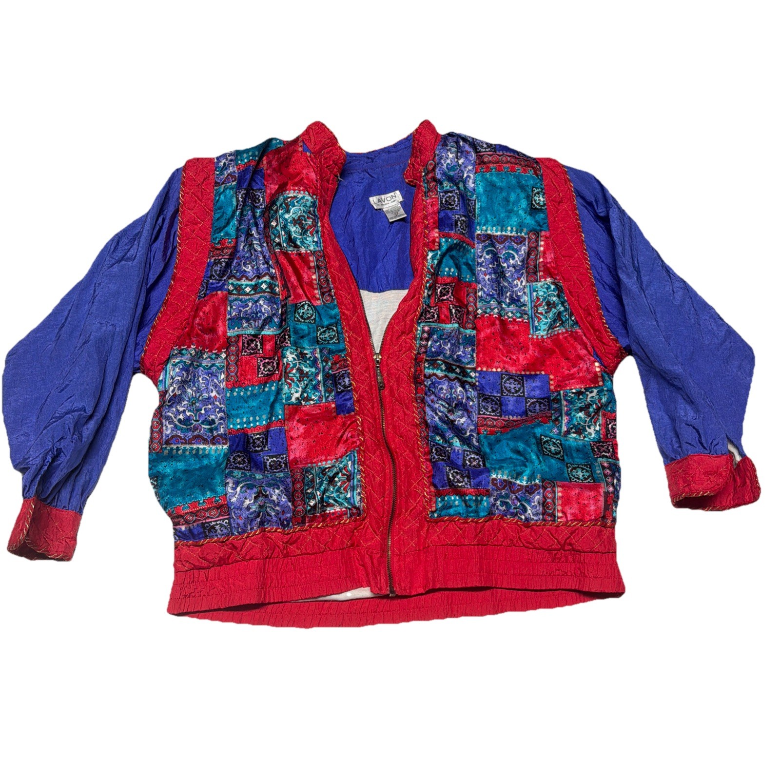 Vintage Retro Swishy Lady Lavon 80s Windbreaker Nautical Sailing Size Small