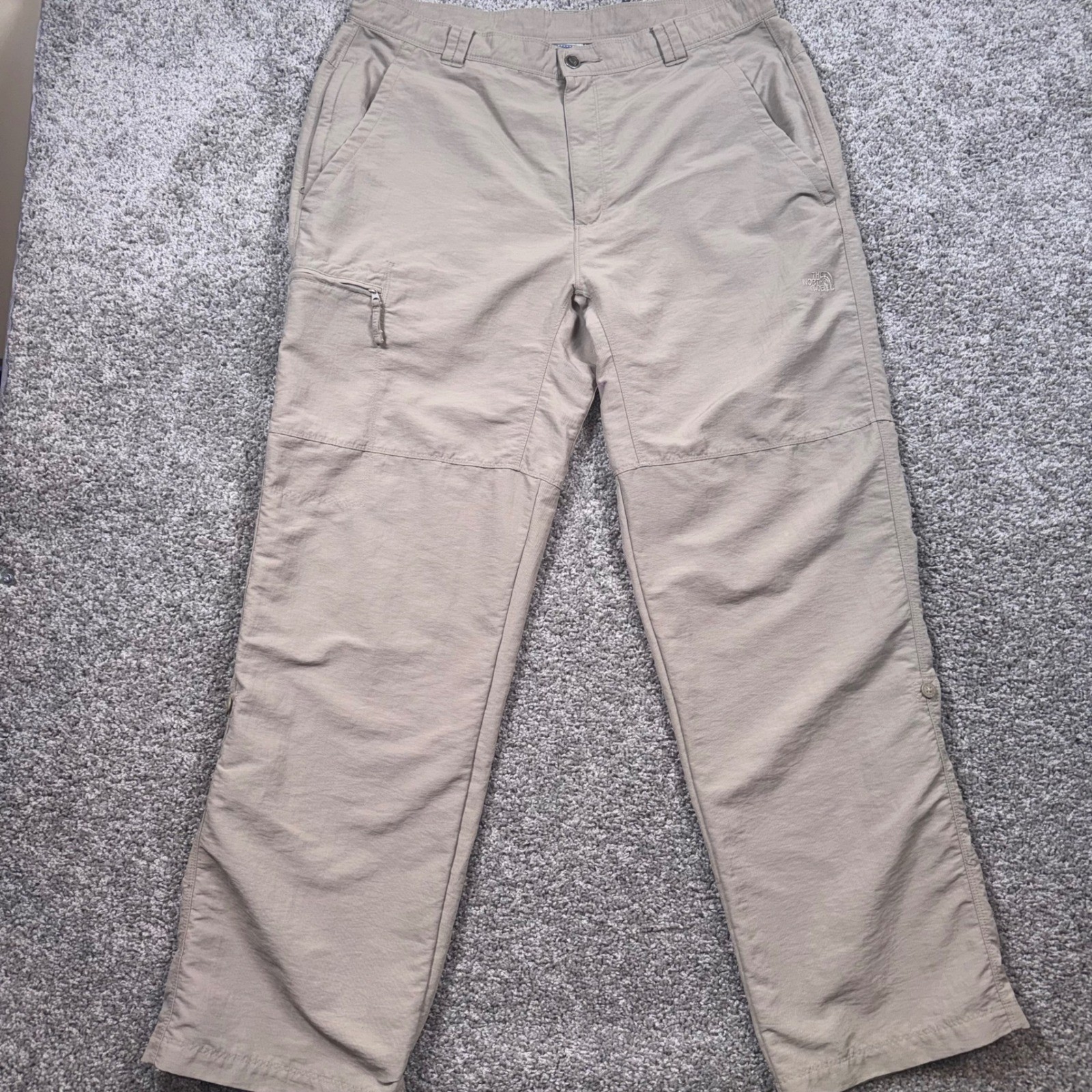 The North Face Horizon Roll-Up Pants Mens Hiking Khaki Tan 38×32 EXCELLENT