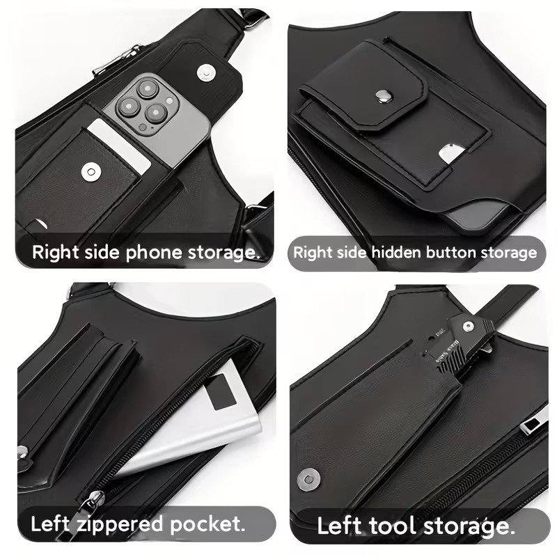 Adjustable Anti-Theft Underarm Shoulder Bag PU Leather Wallet Holster Bag – New