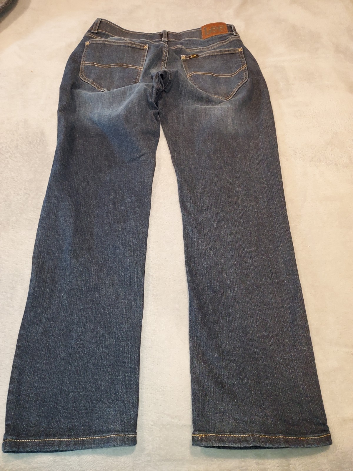 LEE Mens Extreme Motion Athletic Fit Dark Blue Denim Jeans Size 32 X 32