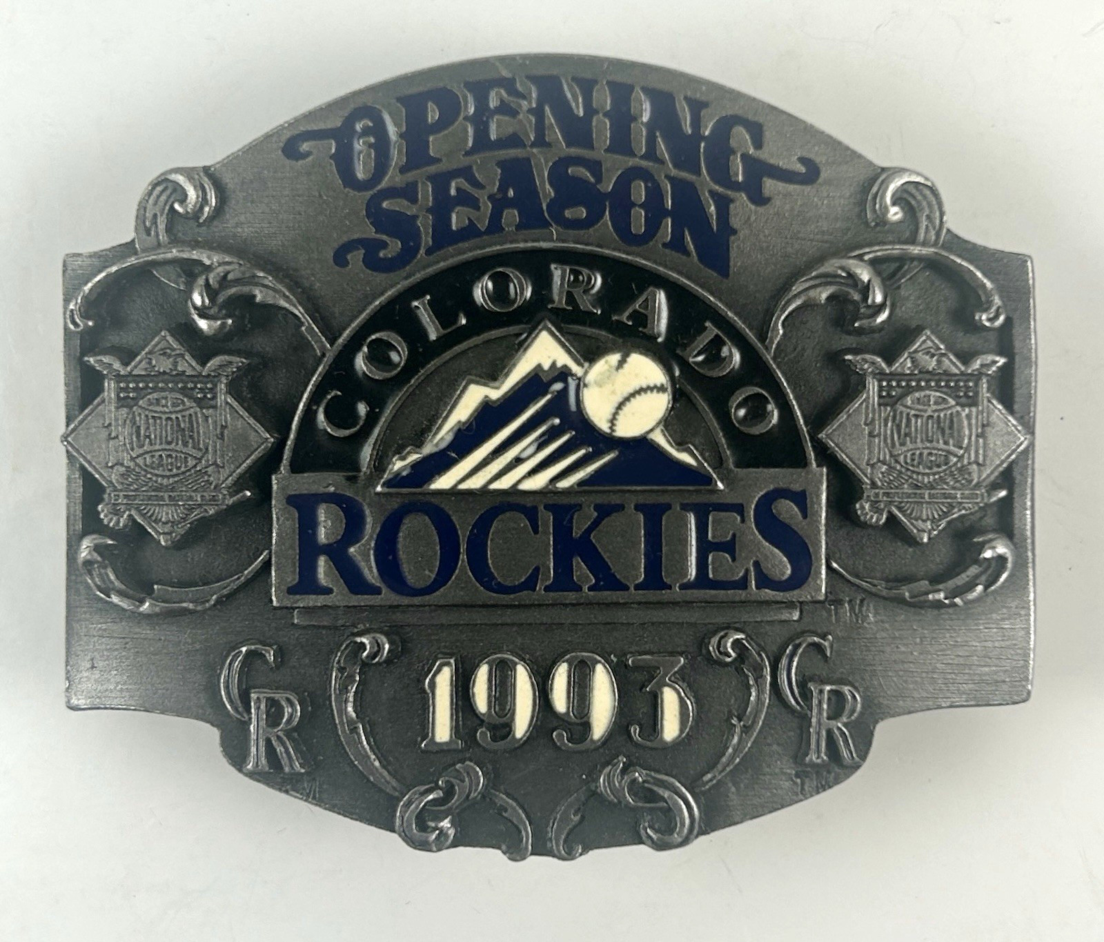 COLORADO ROCKIES INAUGURAL 1st REGULAR SEASON BELT BUCKLE MLB VTG 1993