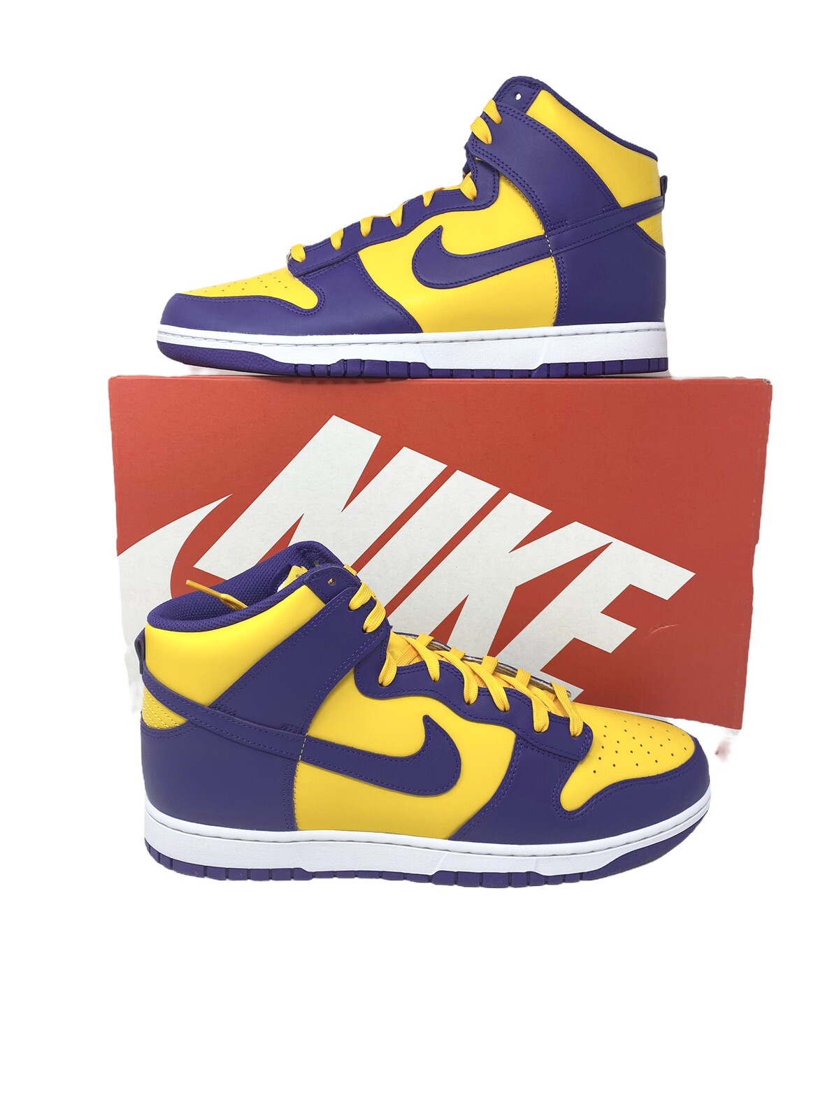 Nike Dunk High Retro Lakers DD1399500 Court Purple/University Gold/White Size 14