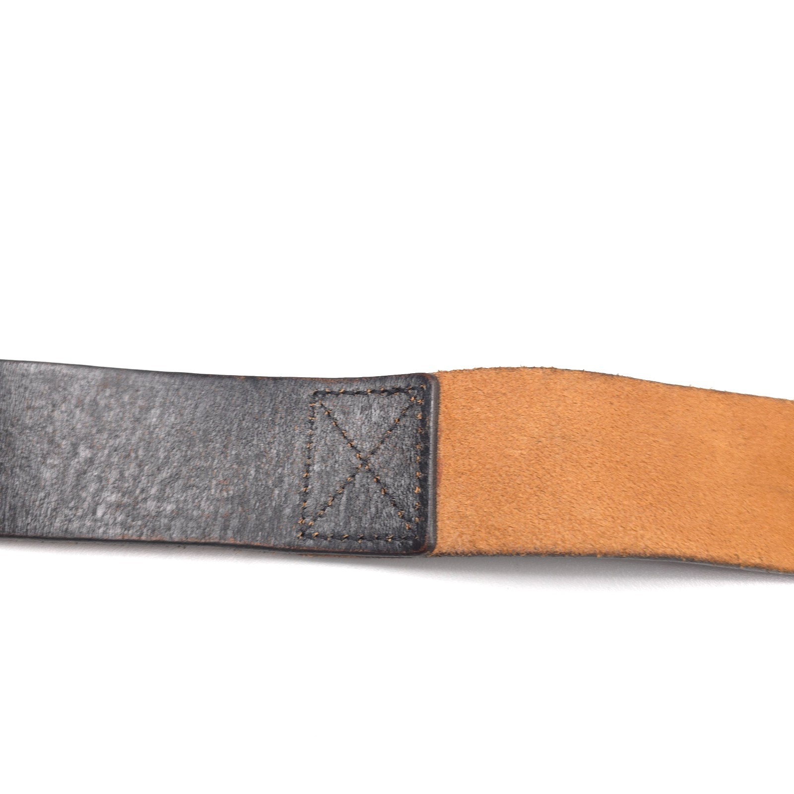 RRL Double RL Double O Ring Dark Brown Leather Belt Made in Italy Mens Size 32