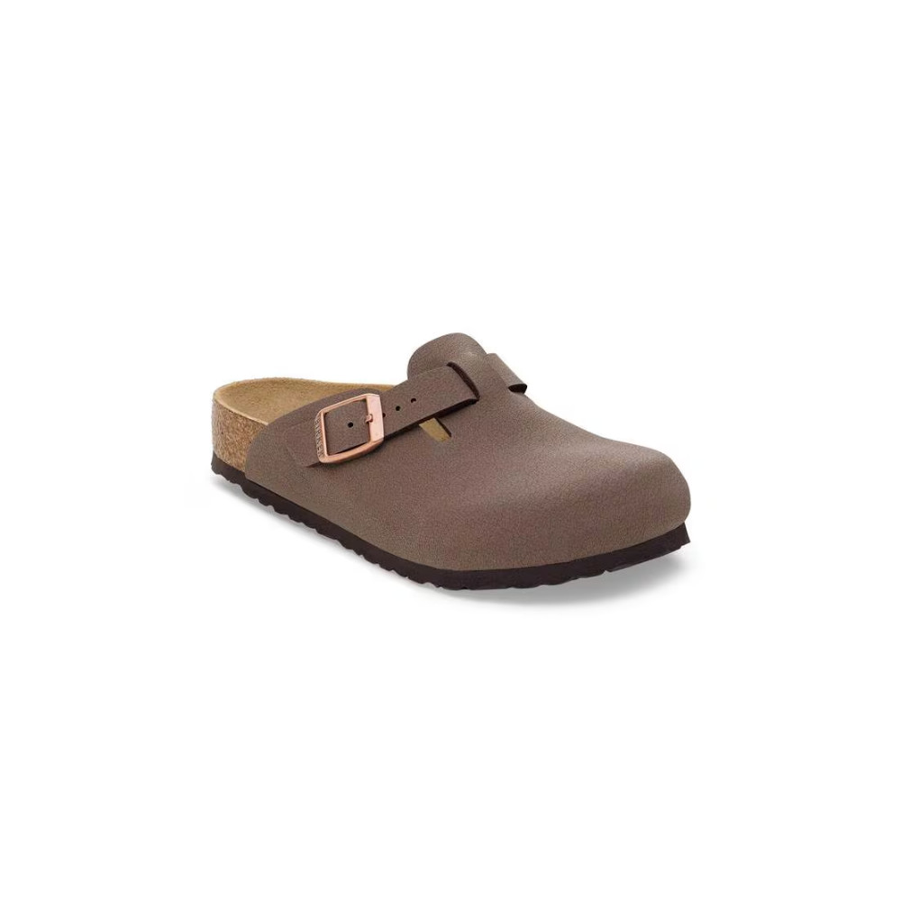 Birkenstock Kids Boston Birko-Flor Nubuck Clog Sandals – Mocca