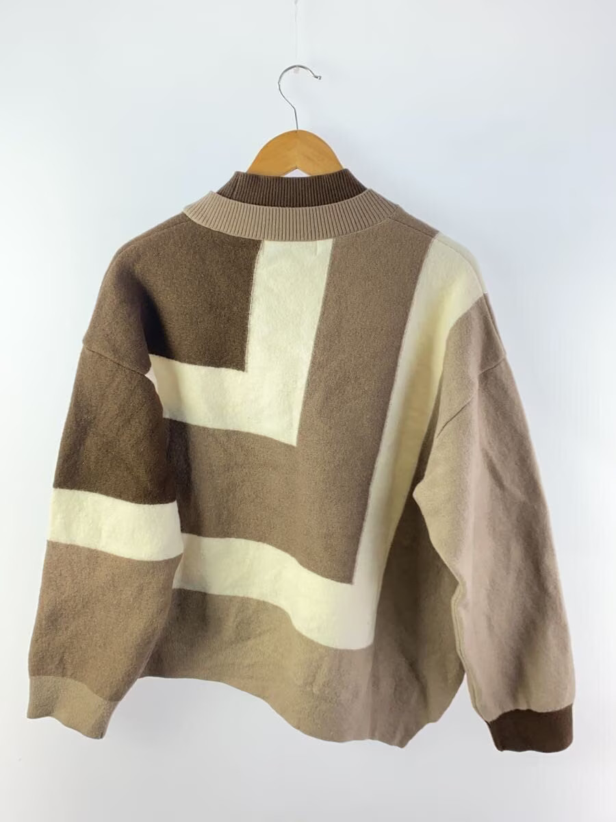 CULLNI Knit Sweater (Thick) Size 2 Wool Brown White 22-AW-068
