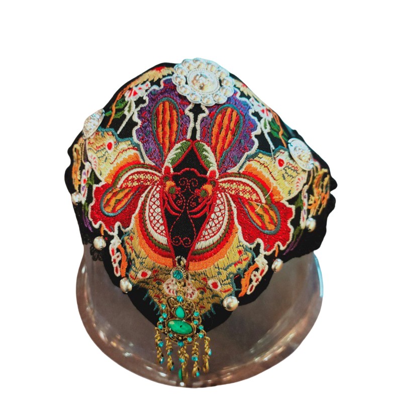 Ethnic Style Embroidery Headband Wide-Brimmed Dance Hair Accessories Props
