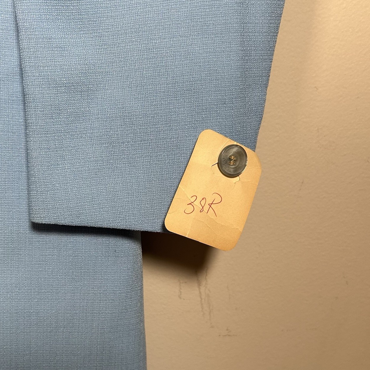 VTG 70s After Six Baby Blue Tuxedo Tail Coat Suit Jacket Mens 38R Deadstock