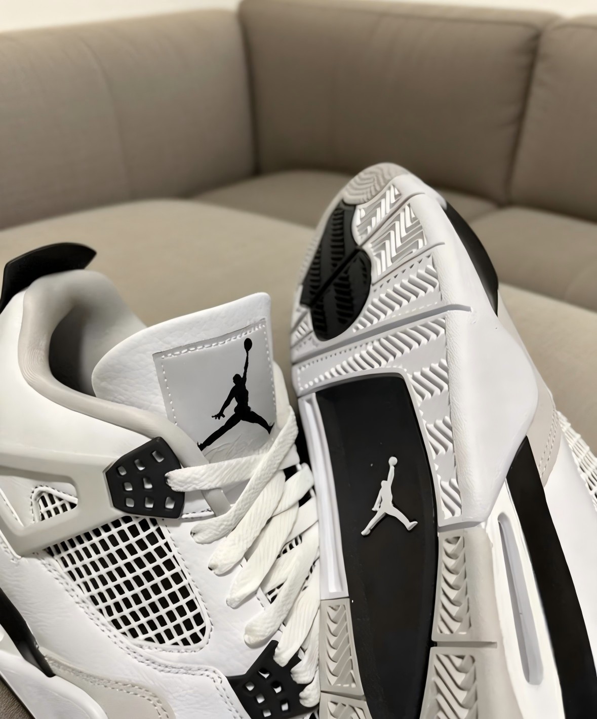 Jordan 4 Retro “White Oreo ” Men’s Basketball Shoes Mid Top US Size7-12
