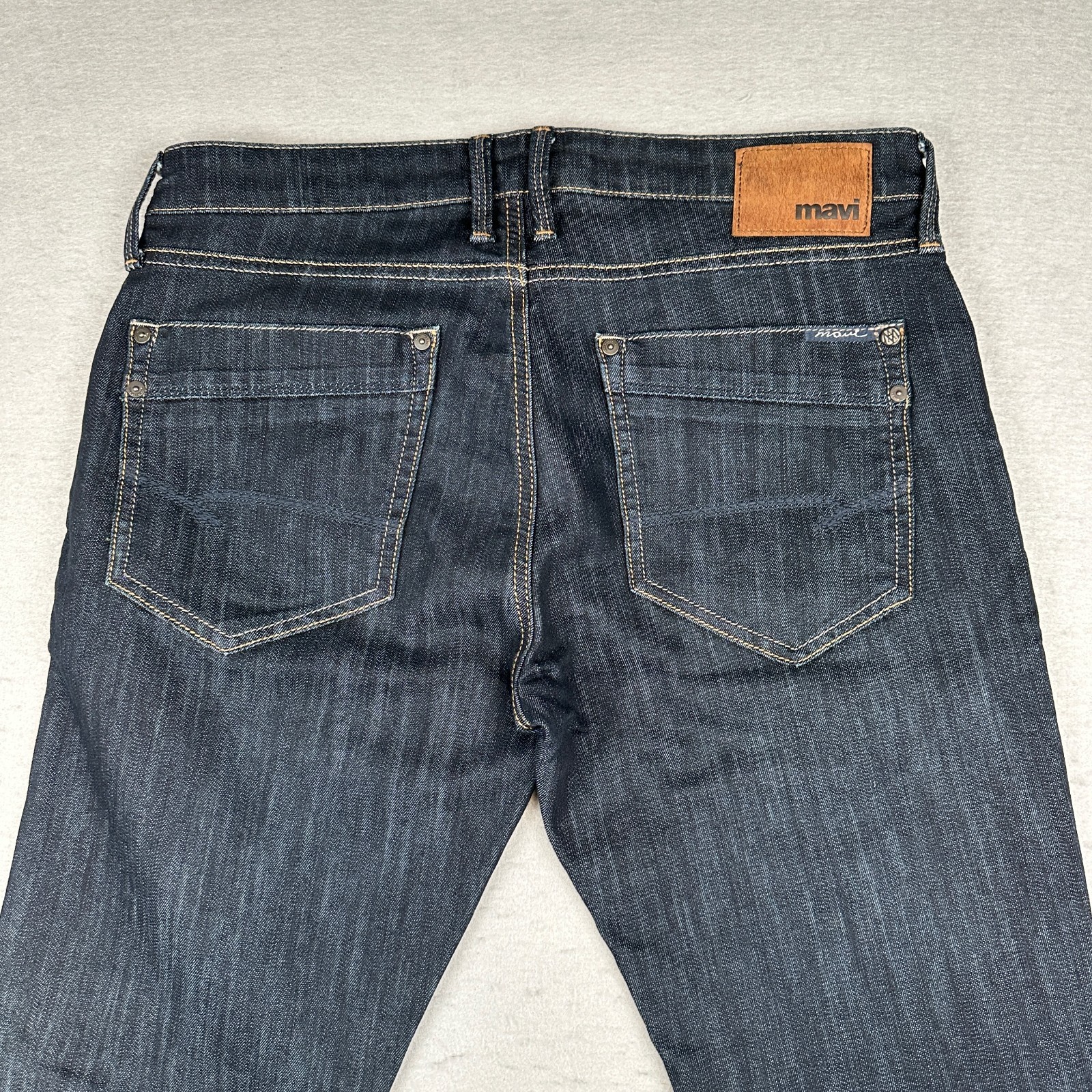 Mavi Jeans Mens 34×32 (Fits 34×31) Blue Jake Slim Straight Leg Indigo Dark Wash