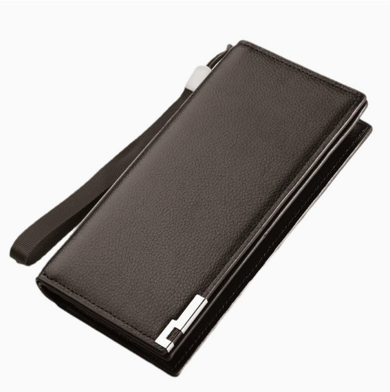 Mens RFID Blocking Long Wallet PU Leather Zipper Multi Card Holder Clutch