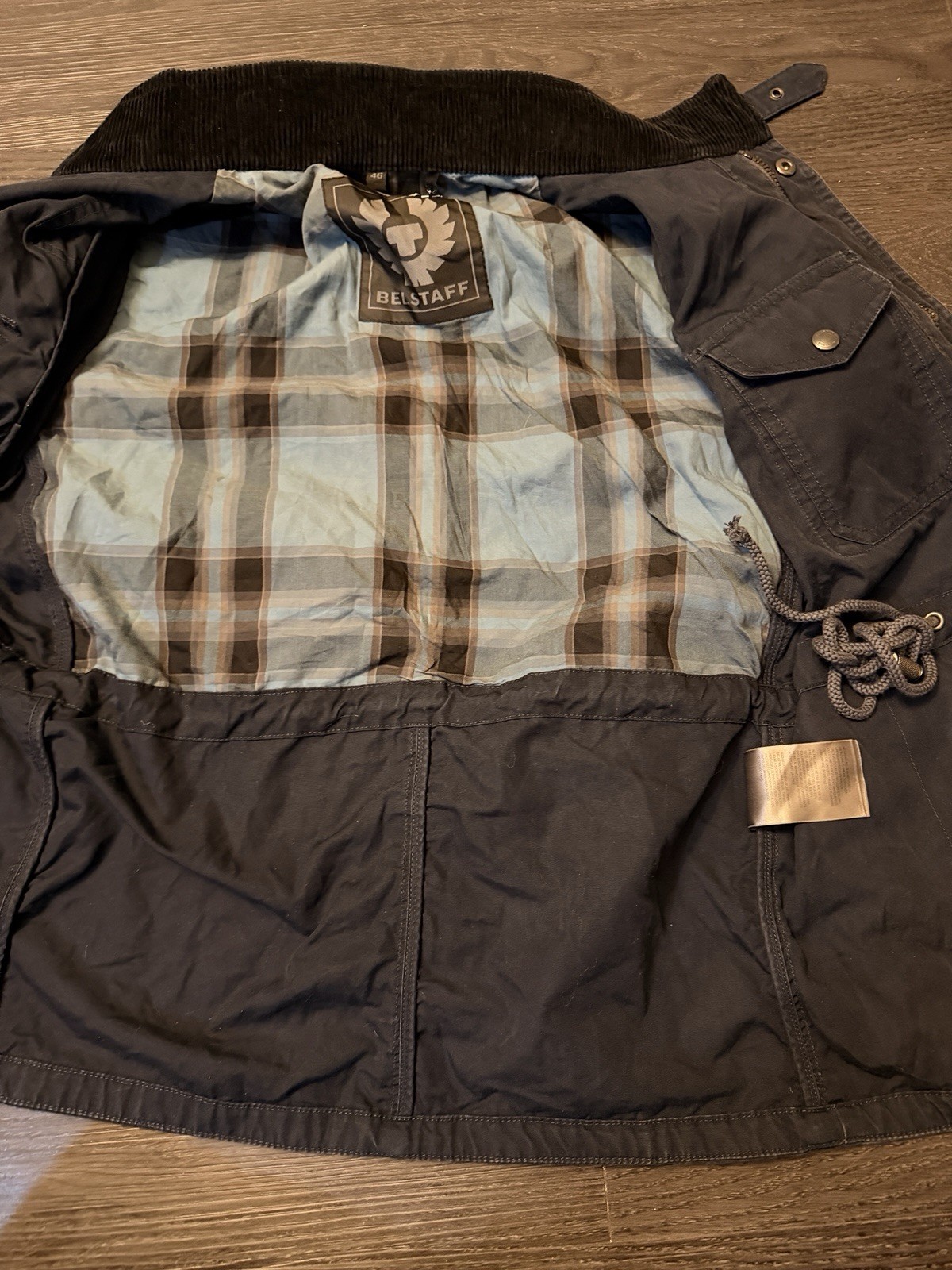 Belstaff Roadmaster Men’s Black Waxed Cotton Jacket Size IT 46 US 36 Small Defec