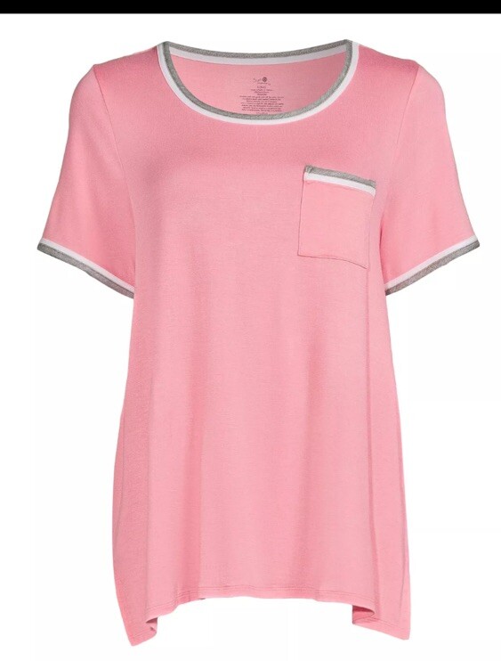 Secret Treasures Women’s and Women’s Size XL Knit Sleep Shirt Pink/gray