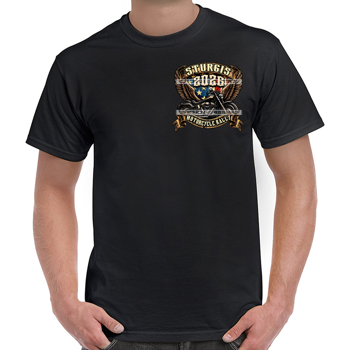 T-Shirt 2026 Sturgis Motorcycle Rally American Biker No Harley