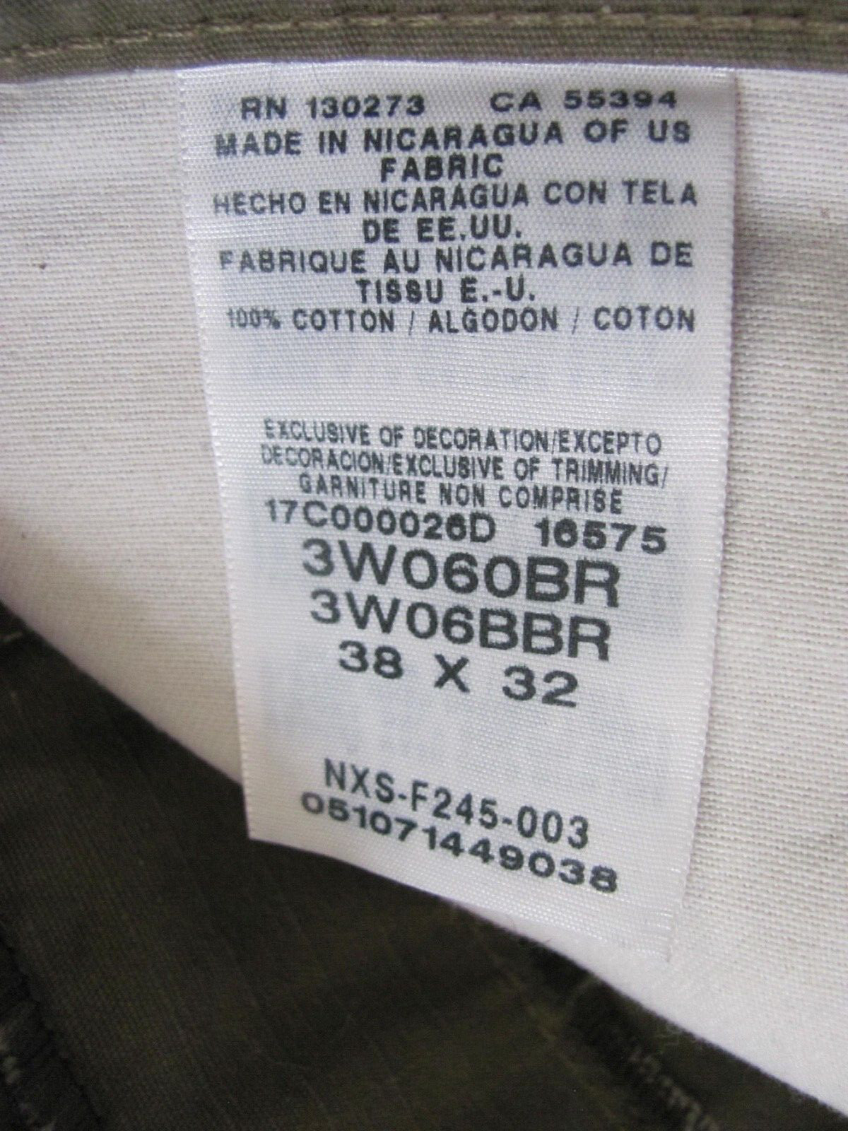 Wrangler Riggs Workwear Green Rip Stop Cargo Utility Pant Men’s 38 x 32 (TD6-Ju
