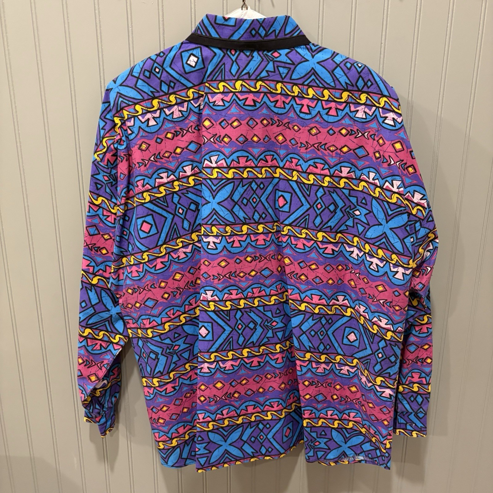 Roper Vintage Western Rodeo Shirt Blue Retro 90s Cowboy USA Womens Padded XL