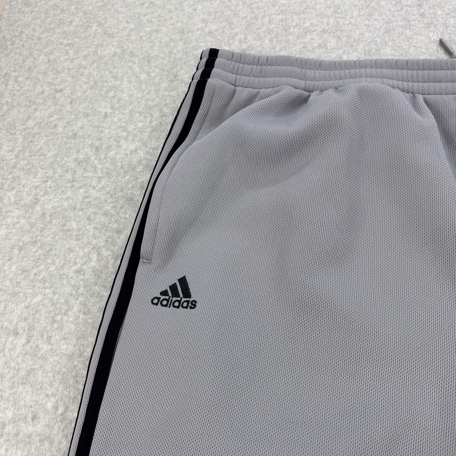 Adidas Pindot Track Pants Mens 4XLT Gray Fleece Elastic Waist Athletic Gym NEW