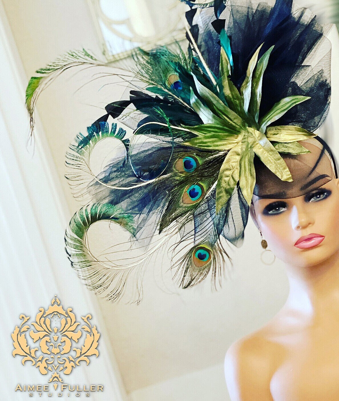 Rose Kentucky Derby Hat Cream Ivory Moss Hues Royal Ascot Del Mar Melbourne Cup