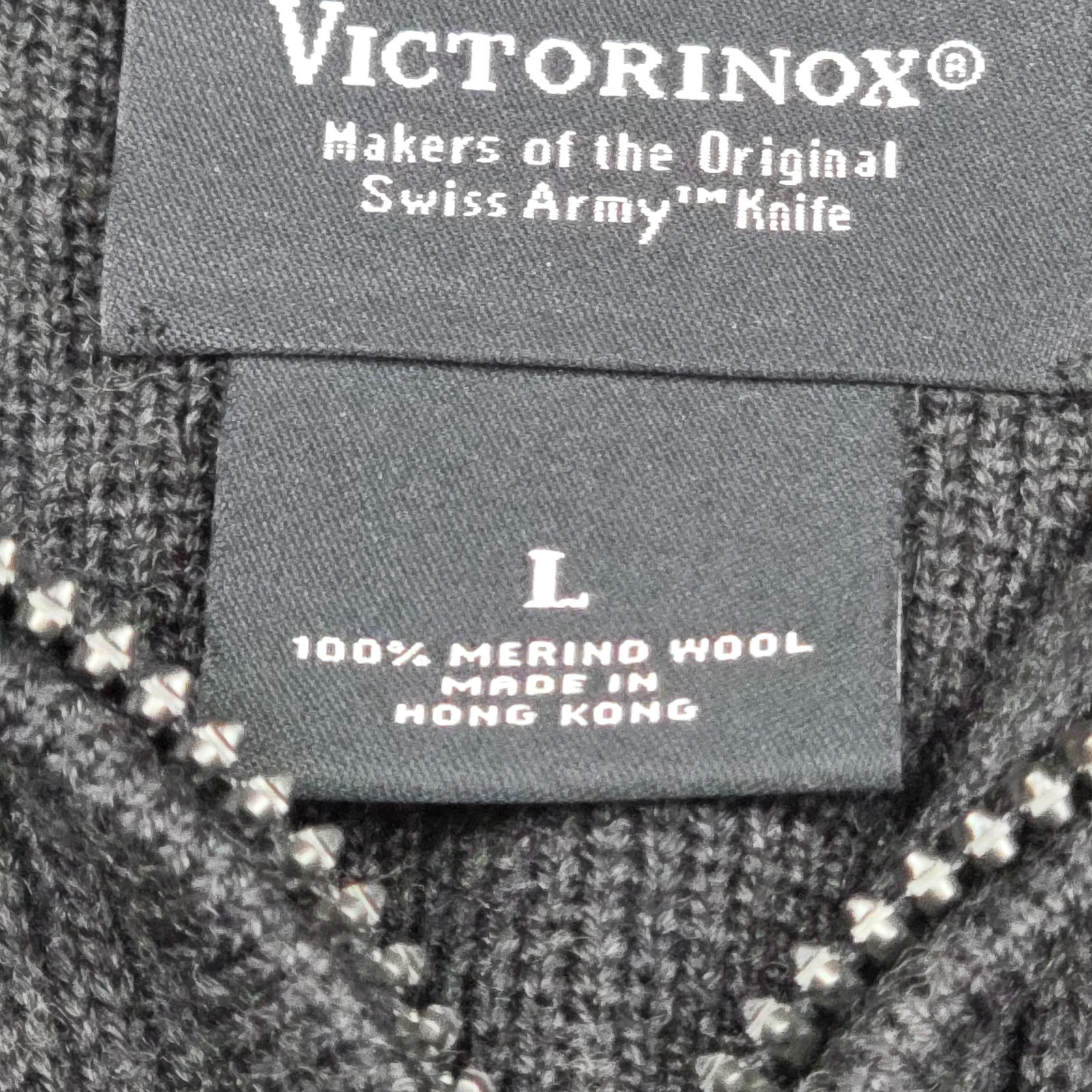 Victorinox Wool Zip Jacket Men’s Large Gray Full Zip Knit Warm
