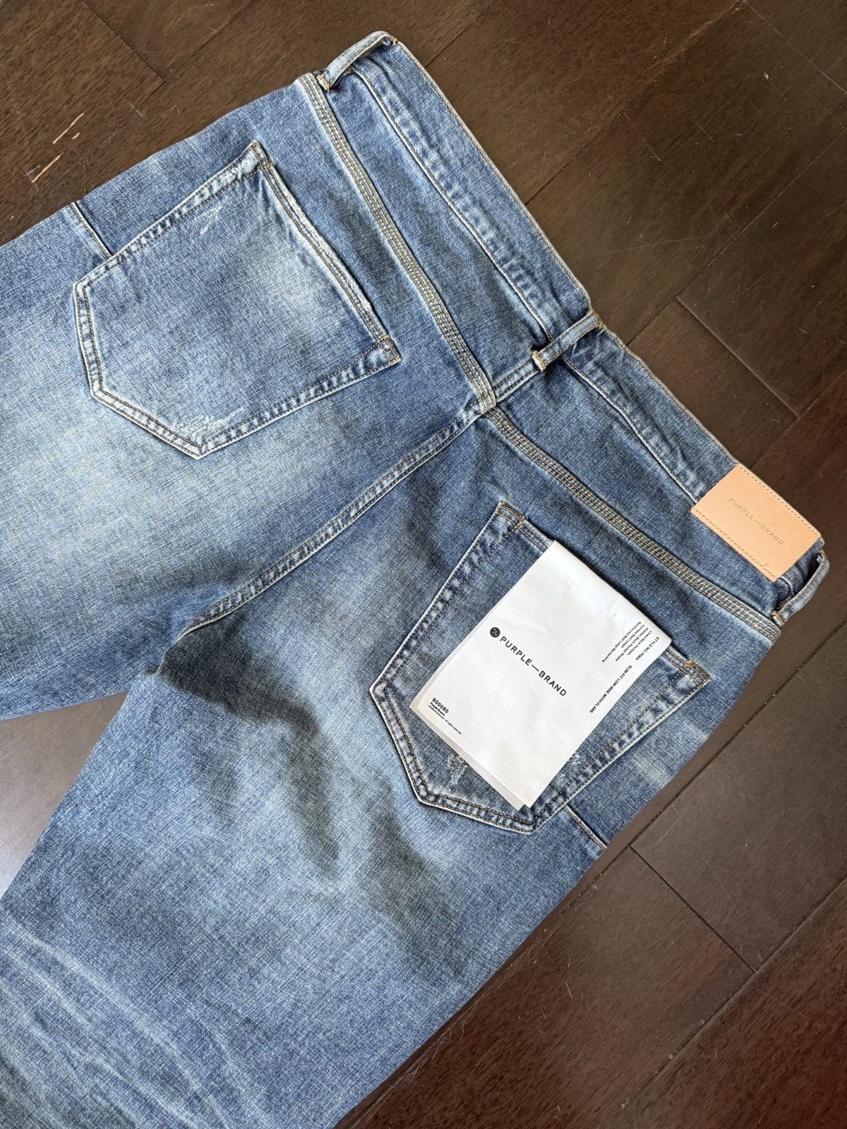 Purple Brand P004 Slim Fit Low Rise Flare Jeans Indigo Wash Size 40