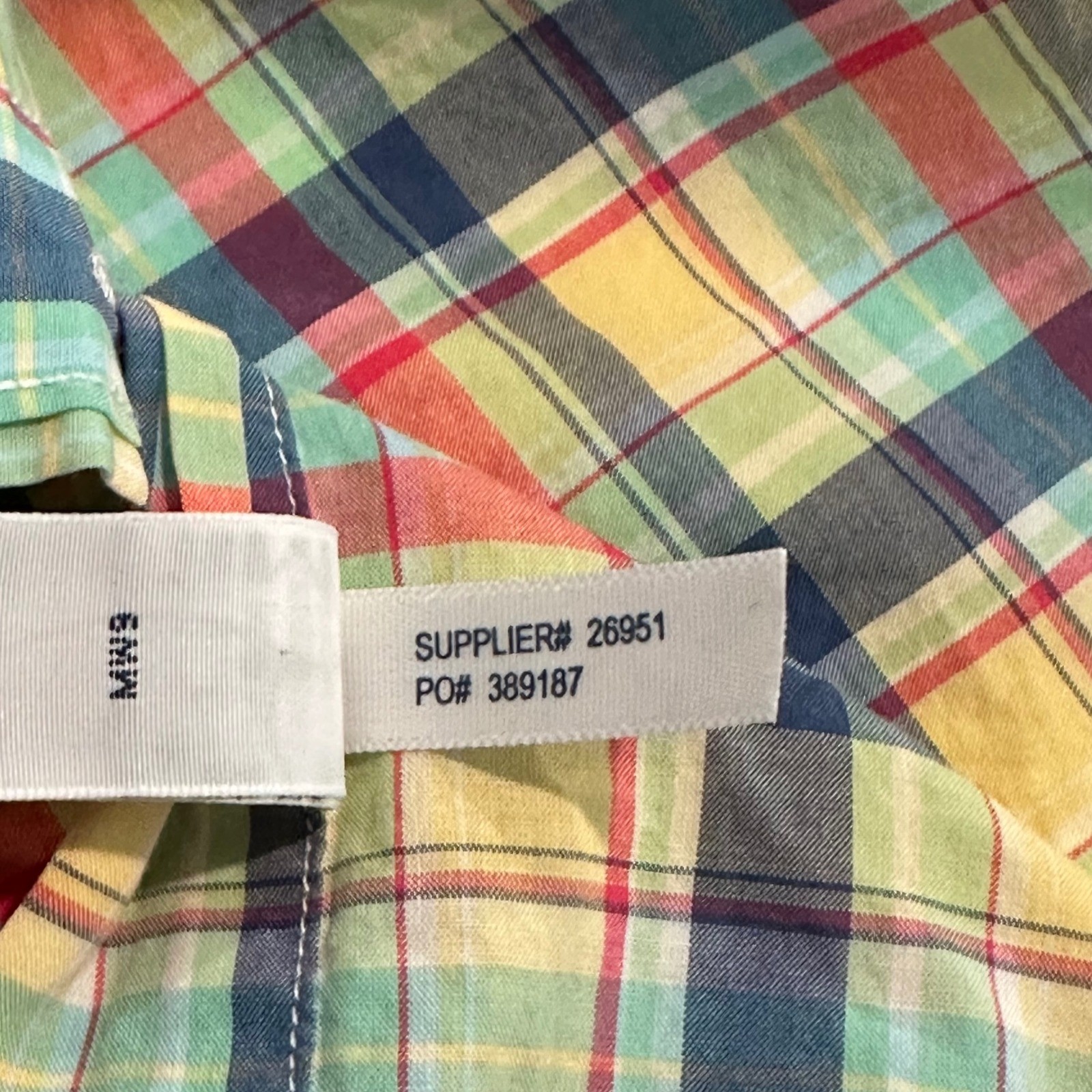 Ralph Lauren Men’s Small Short Sleeve Plaid Button Down Shirt Custom Fit Yellow
