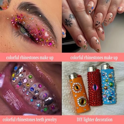 Colorful Rhinestones Rhinestone Charms Multi Shape Crystal 3D multicolored