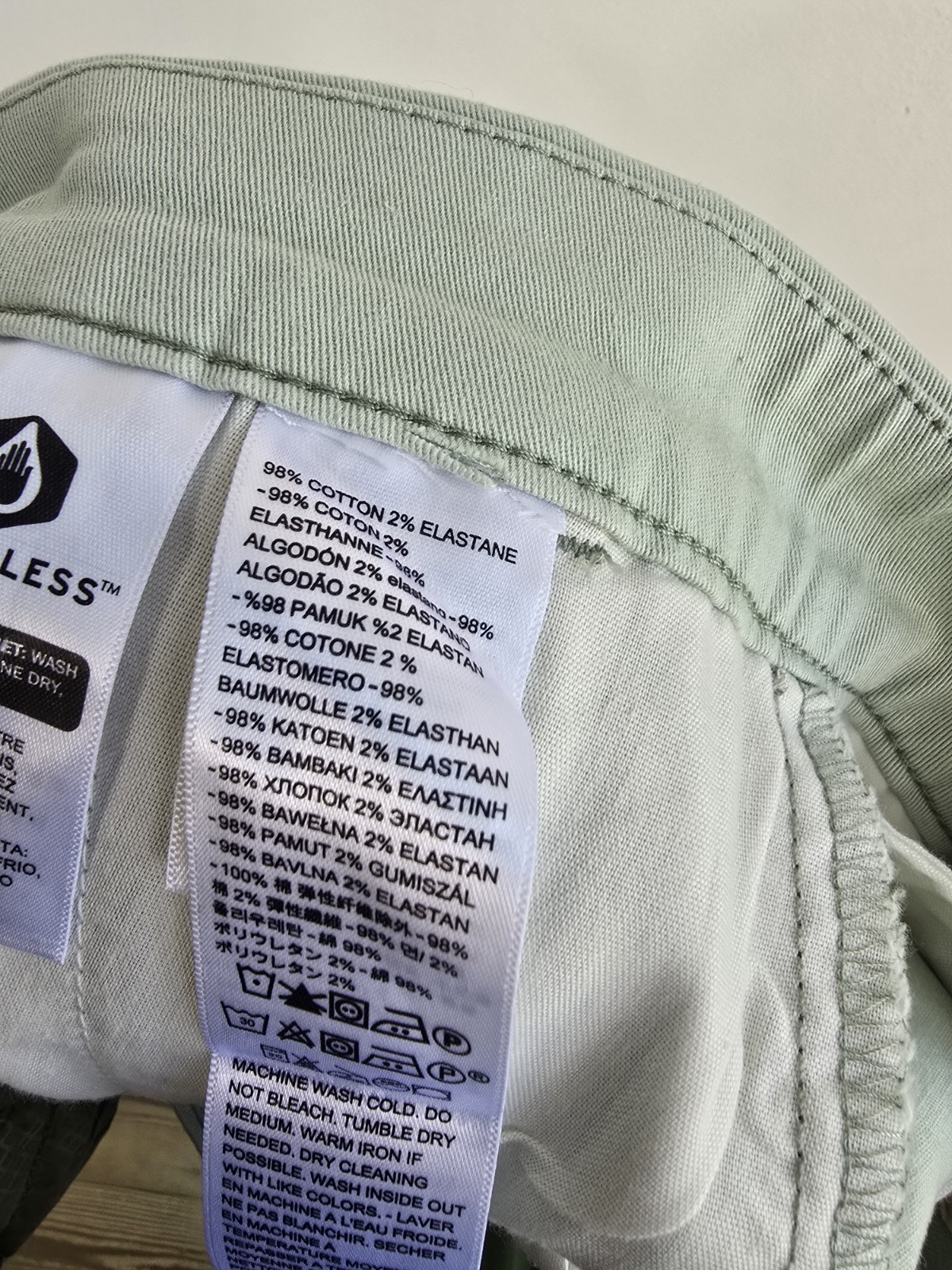 Levi’s Womens Chinos 27 In Waist Mint Green Cotton Summer Casual Zip Fly