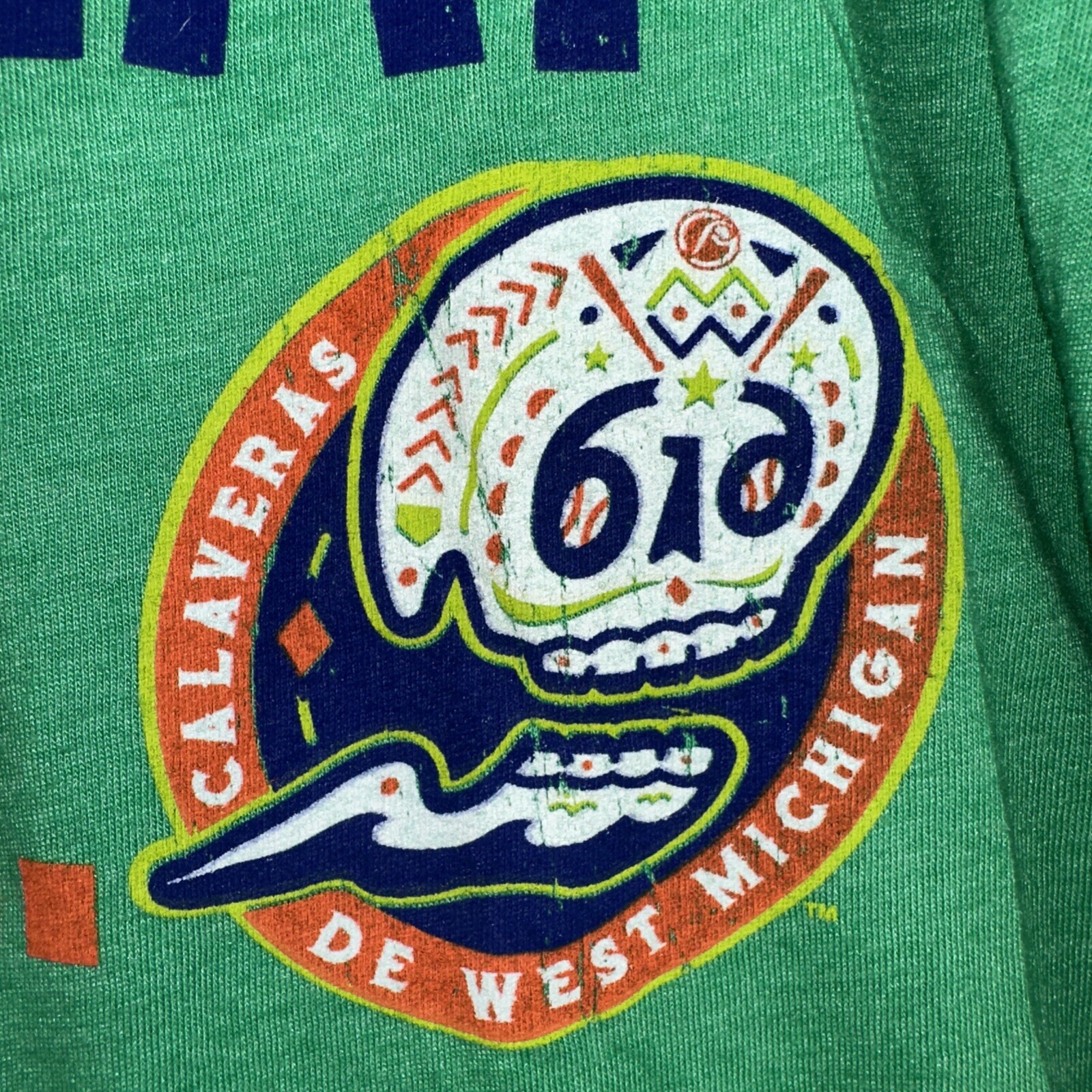 108 Stitches Green Cerveza Beisbol Calaveras De West Michigan Men’s 2XL T-shirt