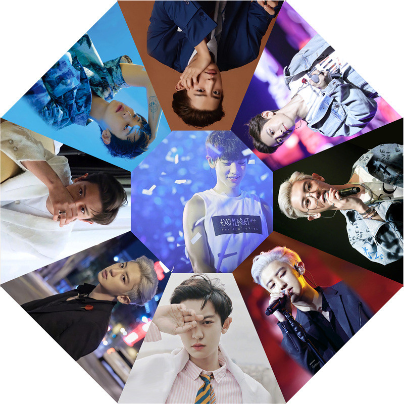 Korean Boy Band EXO (Baekhyun/Chanyeol) Star Fan Gift: Fully Automatic Umbrella