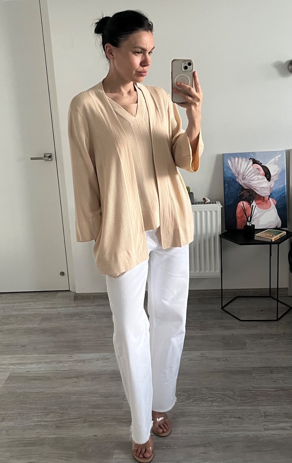 Max&Moi Wool Silk and Cashmere Set Cardigan and Top Size S