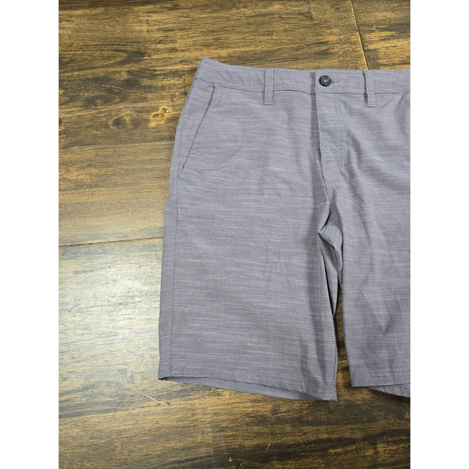 ONeill Hybrid Walk Shorts Mens 30 Purple Grey Slub Stretch Quick Dry Boardshorts