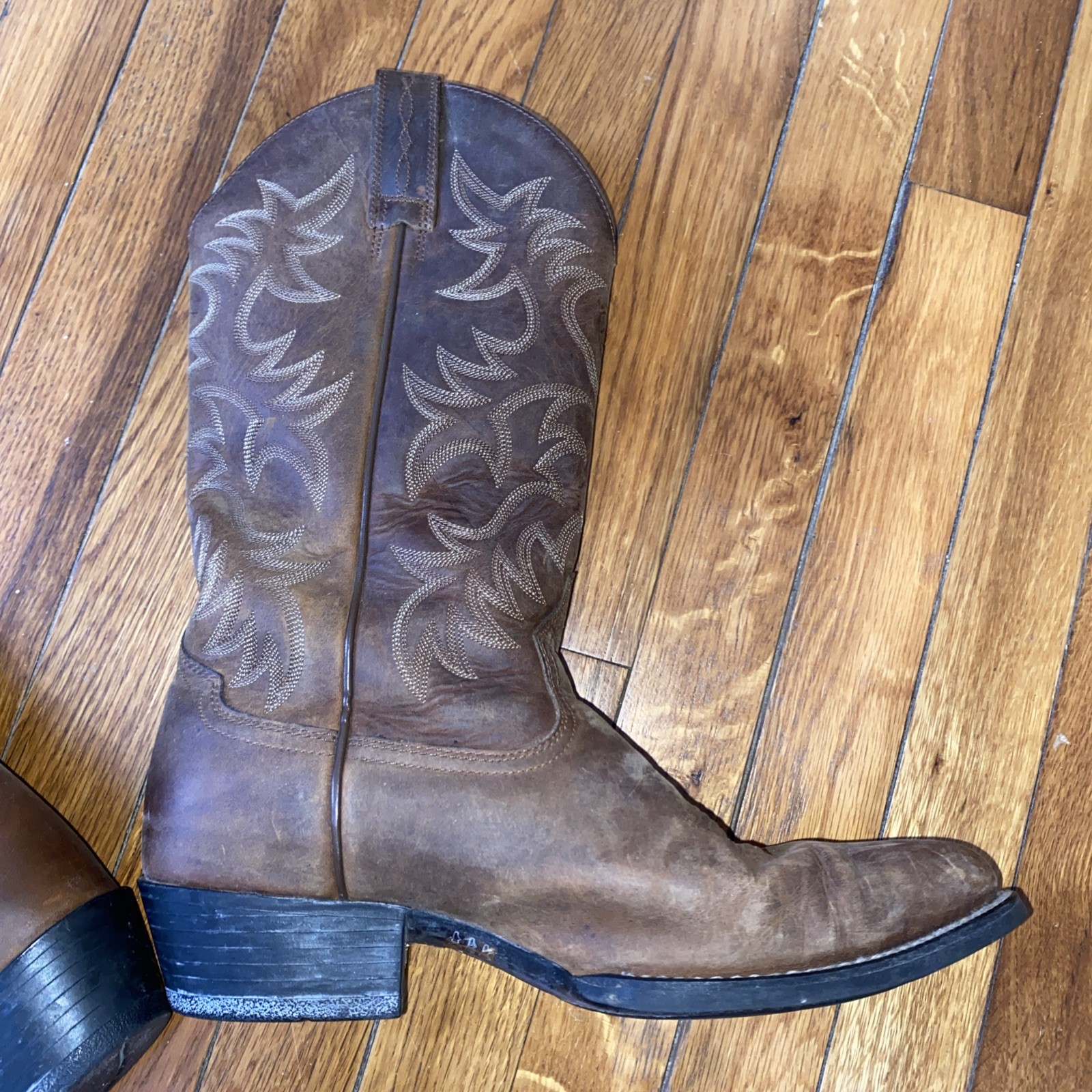 ARIET Heritage 34725 Cowboy Boots Western Brown Leather Mens Size 10D