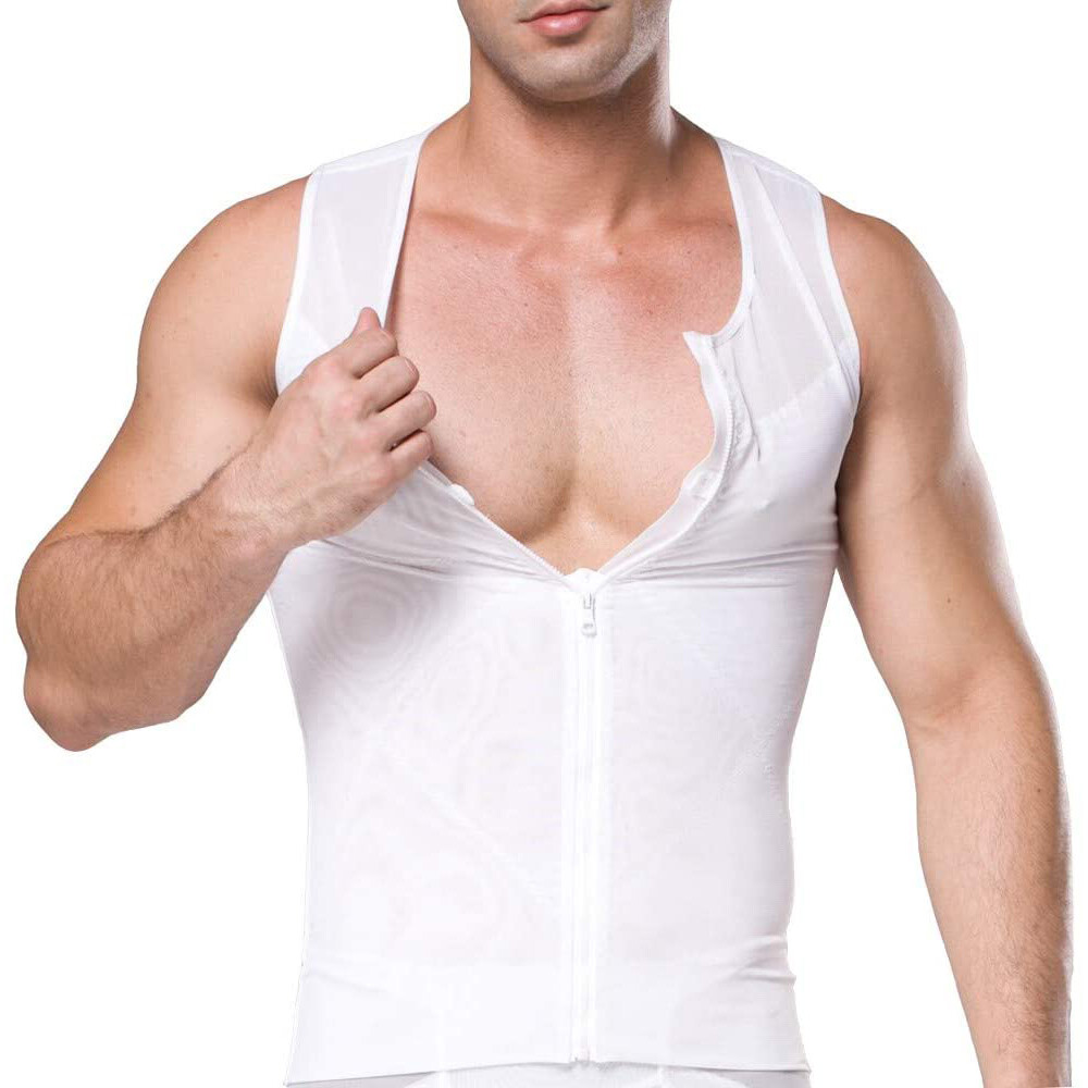 Mens Compression Shirts Vest Slimming Body Shaper Tummy Control Fitness Tank Top
