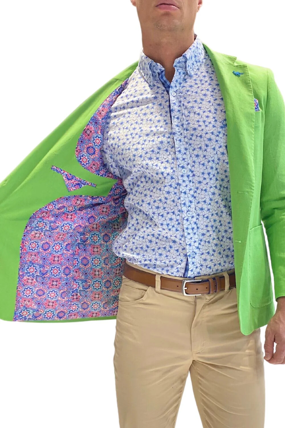 NEW TAILORBYRD $325 CLASSIC FIT LINEN BLEND BLAZER SPORT COAT, 44R